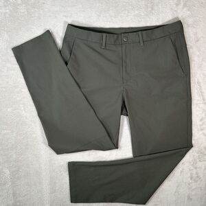 CRZ Yoga Pants Mens 36W 36x31 Green Grey Performance Chino Commuter Stretch Golf